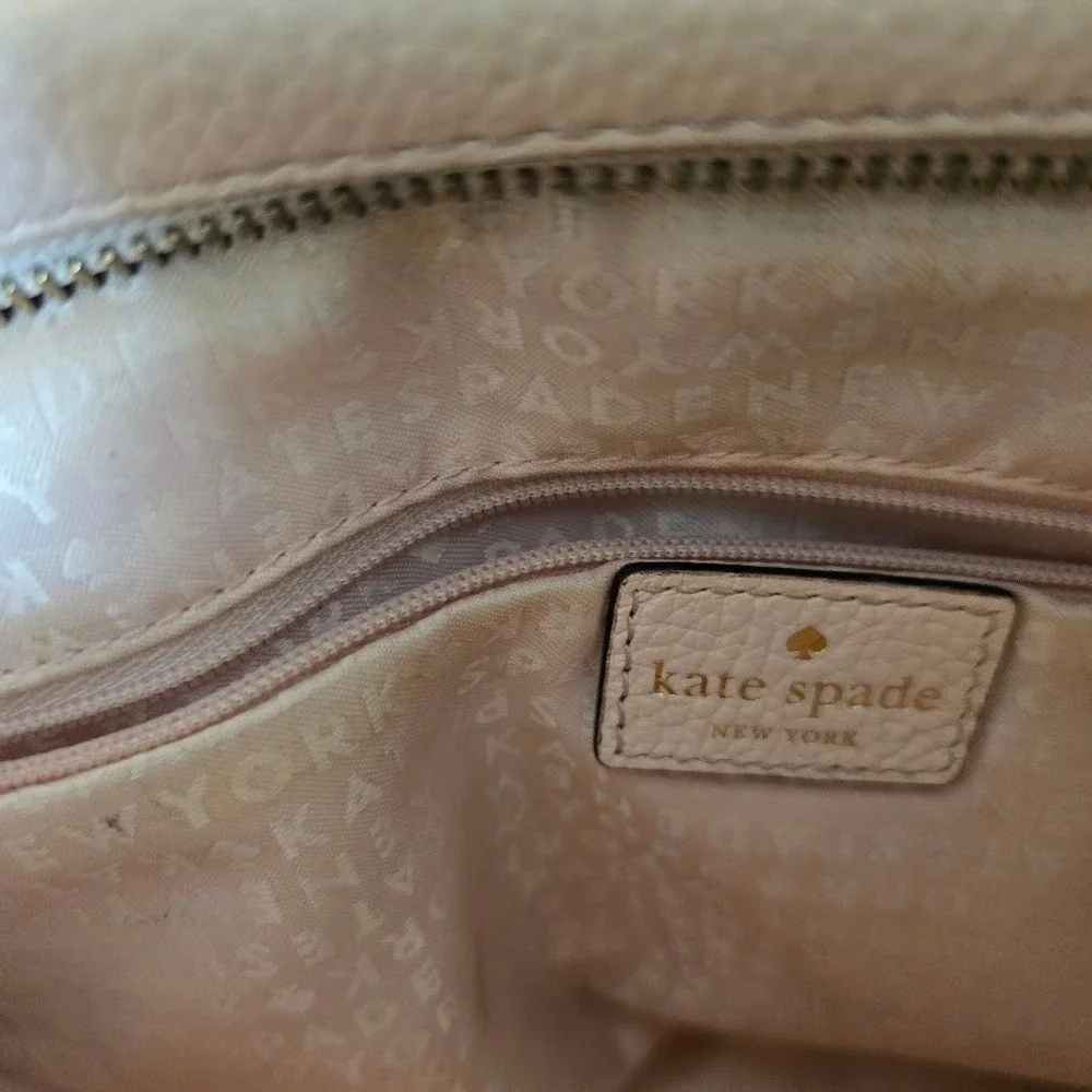 Kate‎ Spade New York Pink Pebbled Leather Satchel Bag Gold Hardware RN0102760